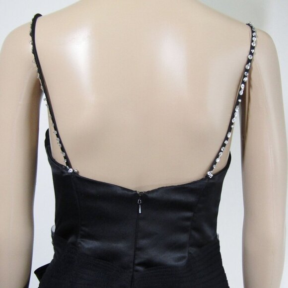 VTG Hannah S Y2K 4 Whimsigoth Fairy Goth Black Prom Witchy  BOW Mini Tutu Dress - Picture 7 of 13